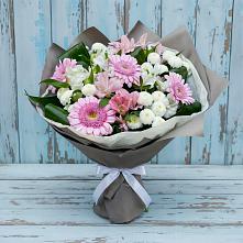 Букет цветов из:  Герберы, Альстромерии и Хризантемы в Калаче-на-Дону