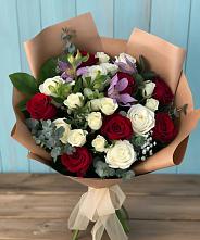 Букет цветов из:  Розы и Альстромерии в Калаче-на-Дону