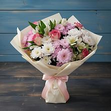 Букет цветов из:  Хризантемы, Альстромерии и Розы #REPLACE_PRED# Калаче-на-Дону