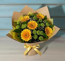 Букет цветов из:  Герберы и Хризантемы в Калаче-на-Дону