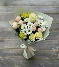 Букет цветов из:  Альстромерии, Розы и Хризантемы в Калаче-на-Дону