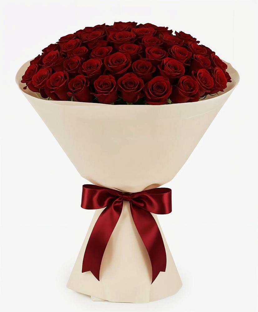 Букет 101 Бордовая роза Блэк Бакарра в Калаче-на-Дону